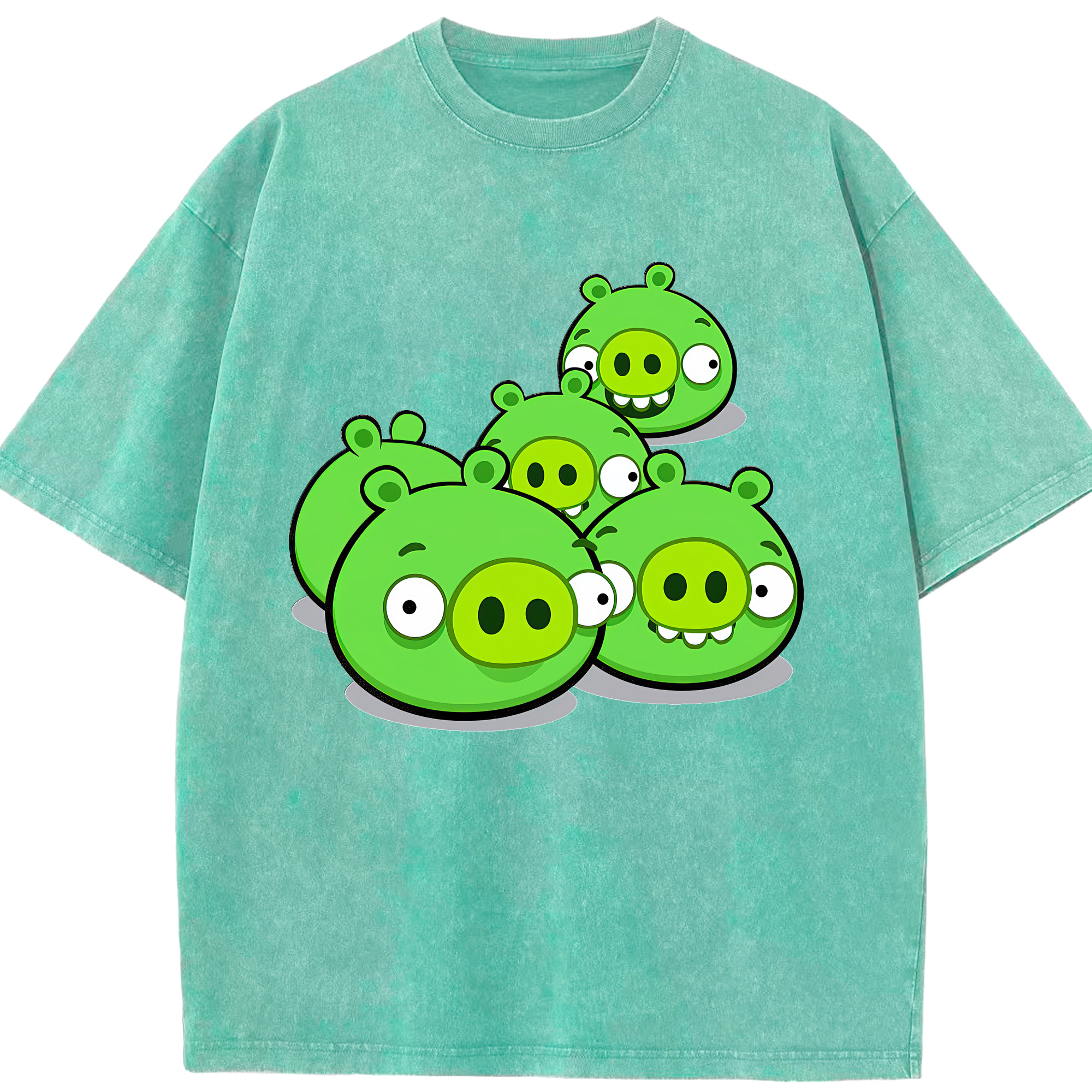 （画像用） Angry Birds アングリーバード 綿100% ヴィンテージ風 半袖Tシャツ（フロントプリント）